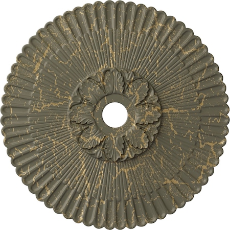 Ekena Millwork Melonie Ceiling Medallion (Fits Canopies up to 6 1/4"), 36 1/4"OD x 1 7/8"P, Witch Hazel Crackle CM36MEWHC